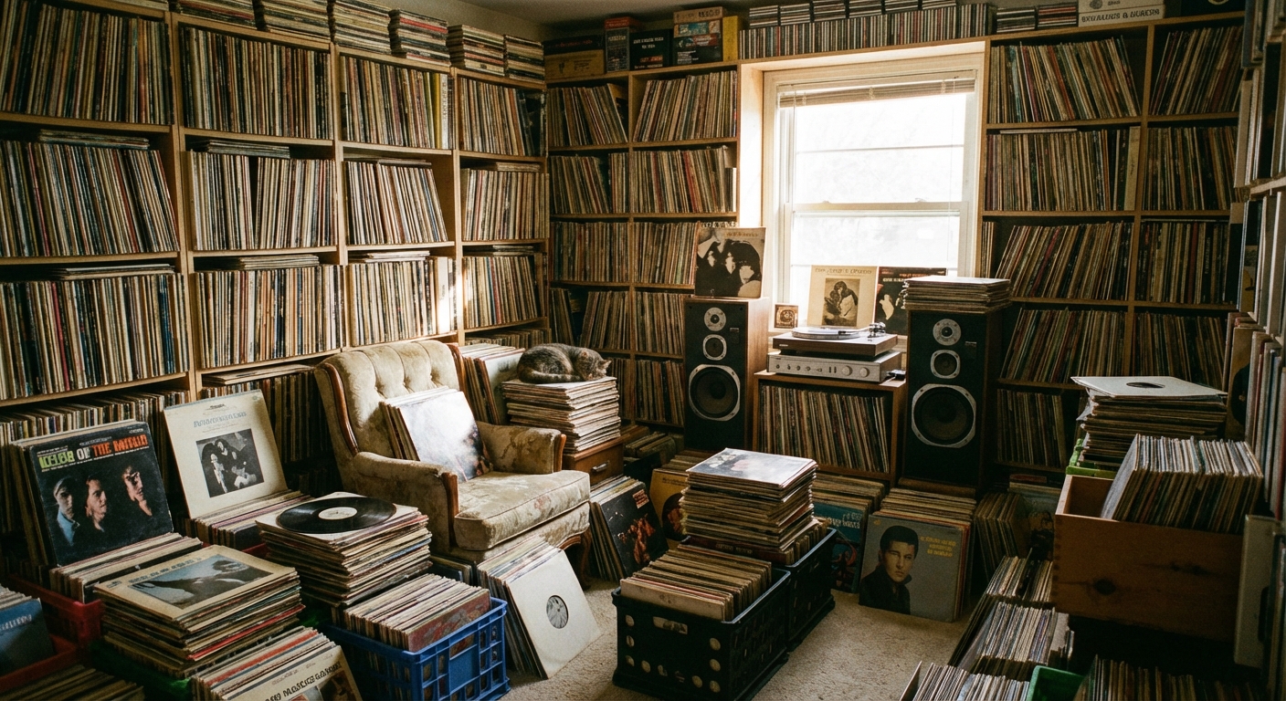 Vinyl record collection